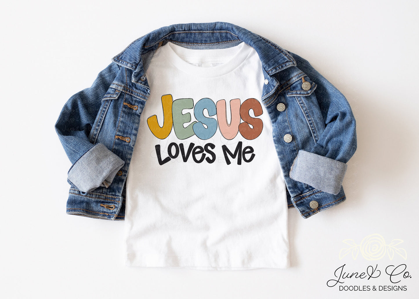 Jesus Loves Me PNG| Boho Jesus Sublimation File| Kids Faith Shirt Design| Christian Printable Art| Hand Lettering| Instant Download