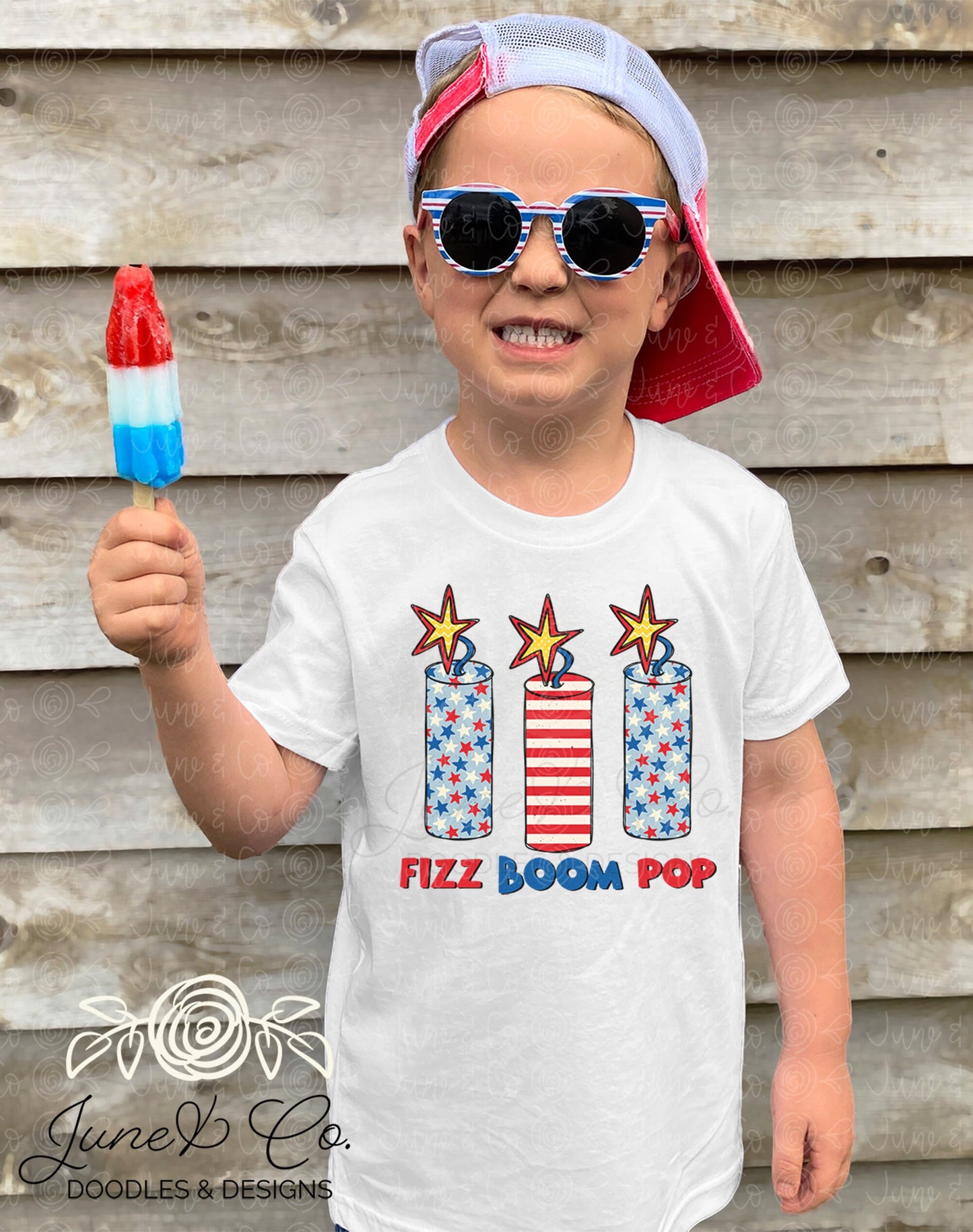 Fizz Boom Pop PNG| Firework Trio Sublimation File| Kids Patriotic Shirts Design| 4th of July Printable Art| Instant Download