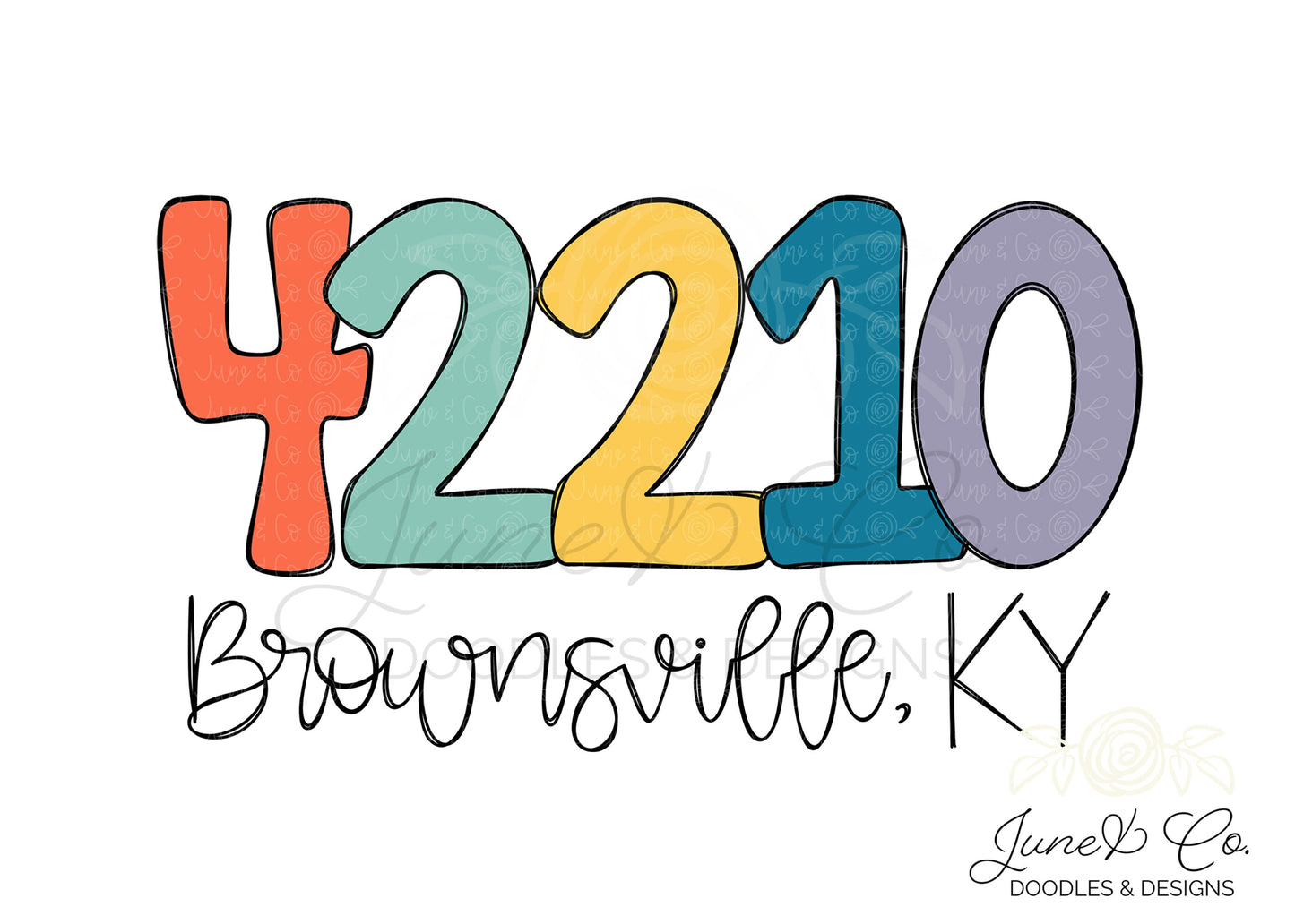 Custom City, State Zip Code PNG| State of Kentucky Sublimation File| Home Town Shirt Design| Hand Lettered Printable Art| Instant Download