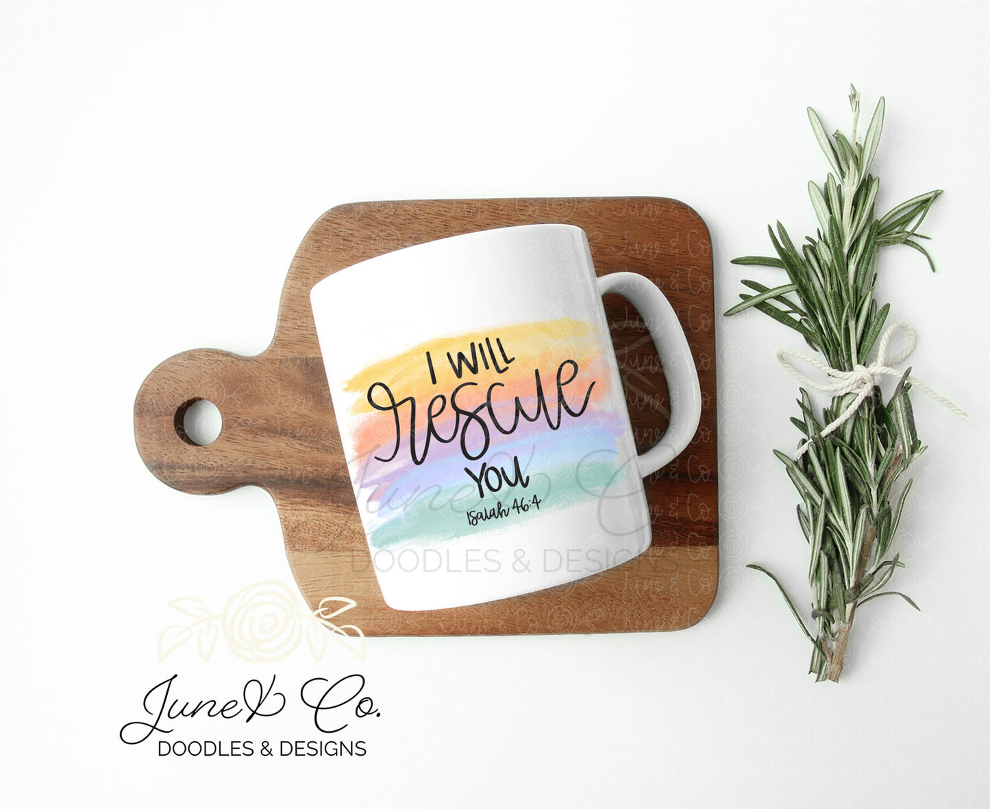 I Will Rescue You PNG| Isaiah 46:4 Sublimation File| Bible Verse Shirt Design|Christian Printable Art|Hand Lettering| Instant Download