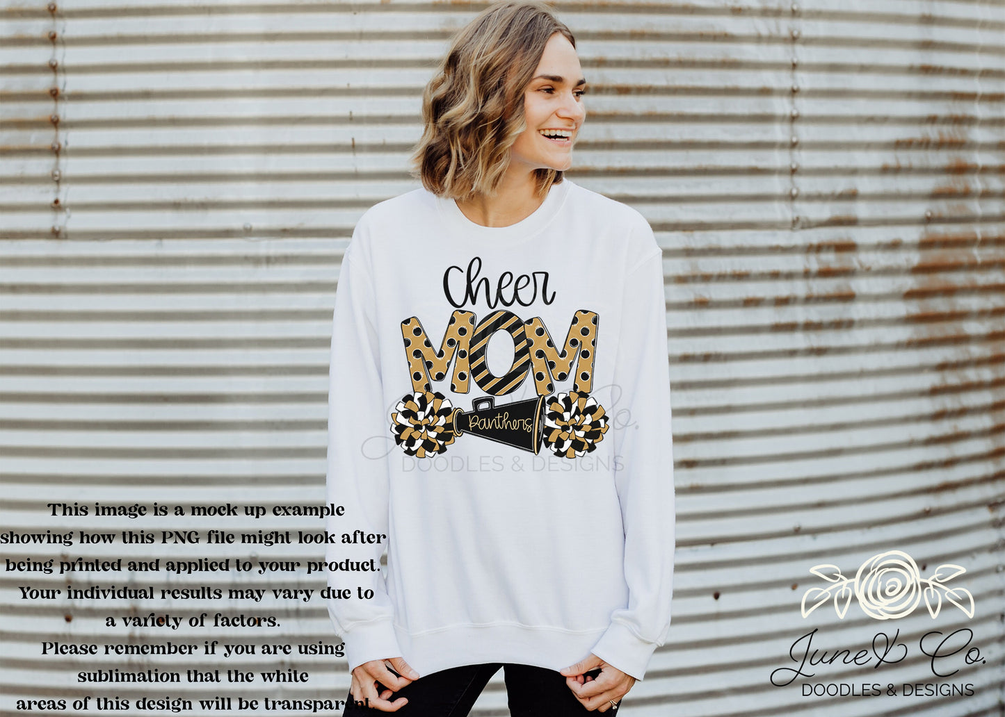 Cheer Mom PNG| Sports Mom Sublimation File| Football Season Shirt Design| Hand Lettered Printable Art| Instant Download