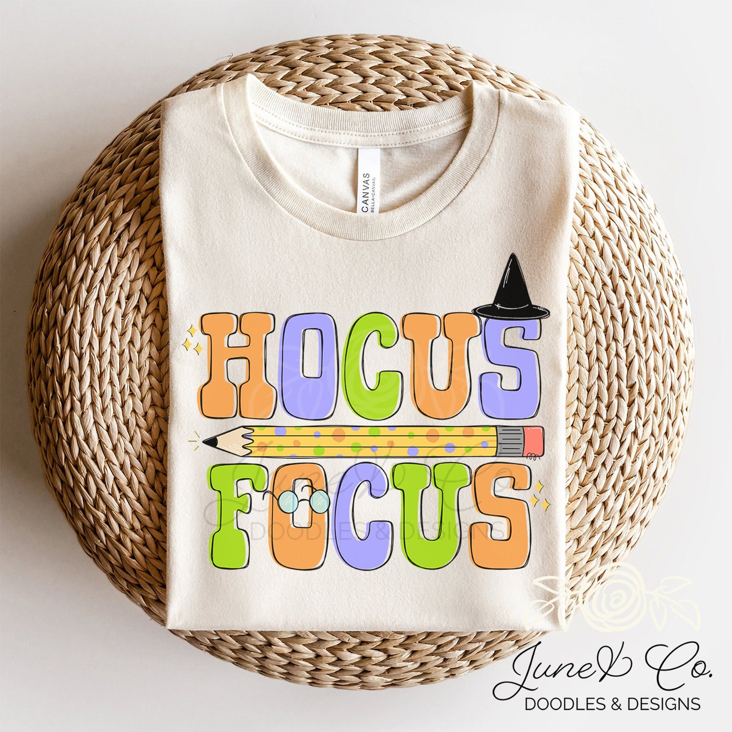 Hocus Focus PNG| Halloween Teacher Sublimation File| Spooky Season Shirt Design| Printable Art| Instant Download