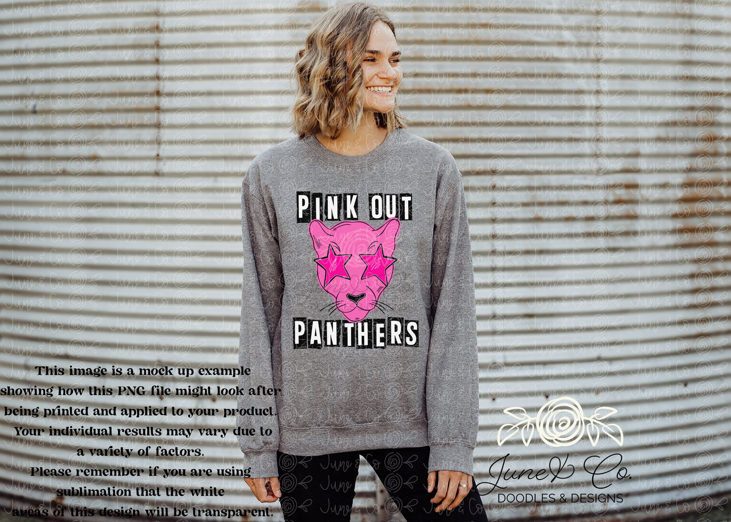 Pink Out Panthers PNG| Football Pink Out Sublimation File| Breast Cancer Awareness Shirt Design| Printable Art| Instant Download