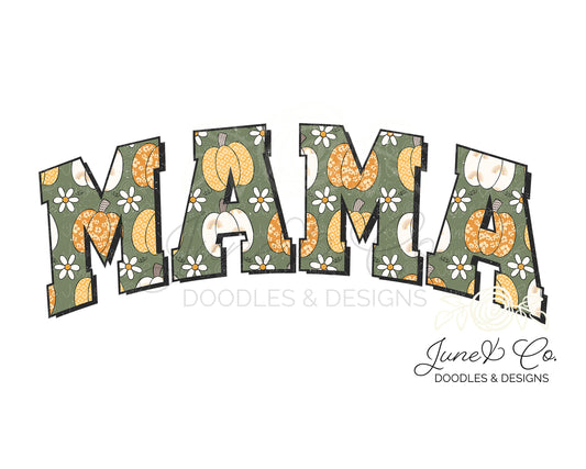 Fall Varsity Mama PNG| Mama Varsity Letters Sublimation File| Distressed Pumpkin Printable Art| Autumn Season Shirt Design| Instant Download