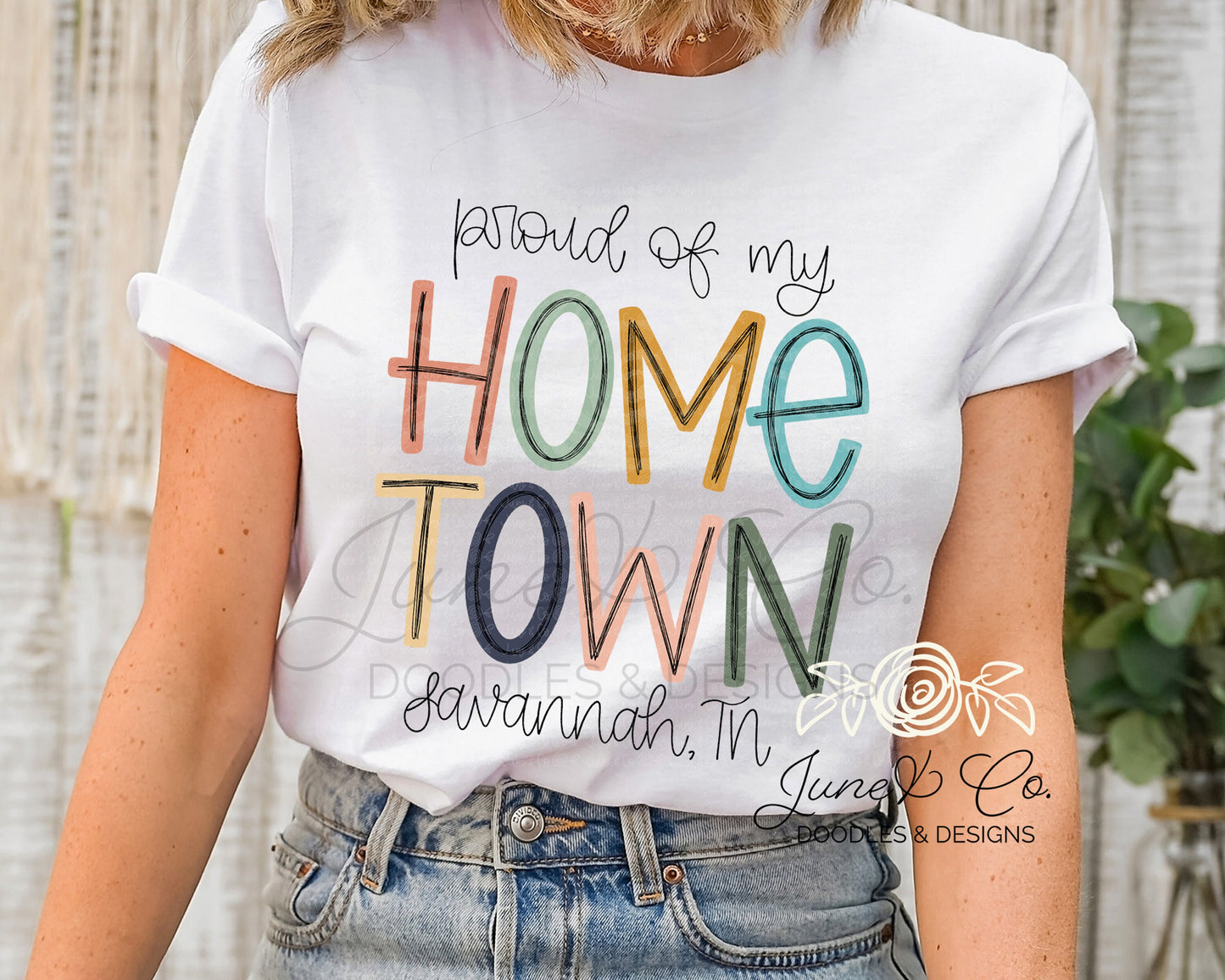 Proud Of My Home Town PNG| Custom City, State Sublimation File| Small Town Pride Shirt Design| Hand Lettered Printable Art| Instant Download