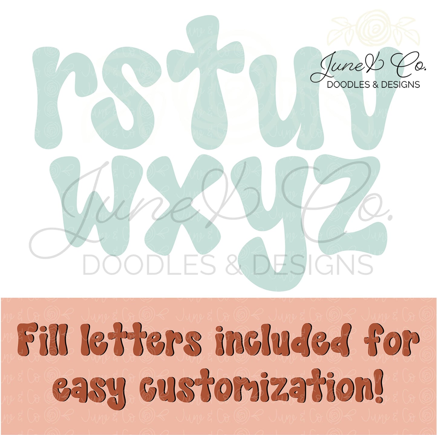 Retro Style Doodle Letters| Alphabet Set PNG| Retro Alpha Set SVG| Sublimation File| Hand Lettered Printable Art| Instant Download