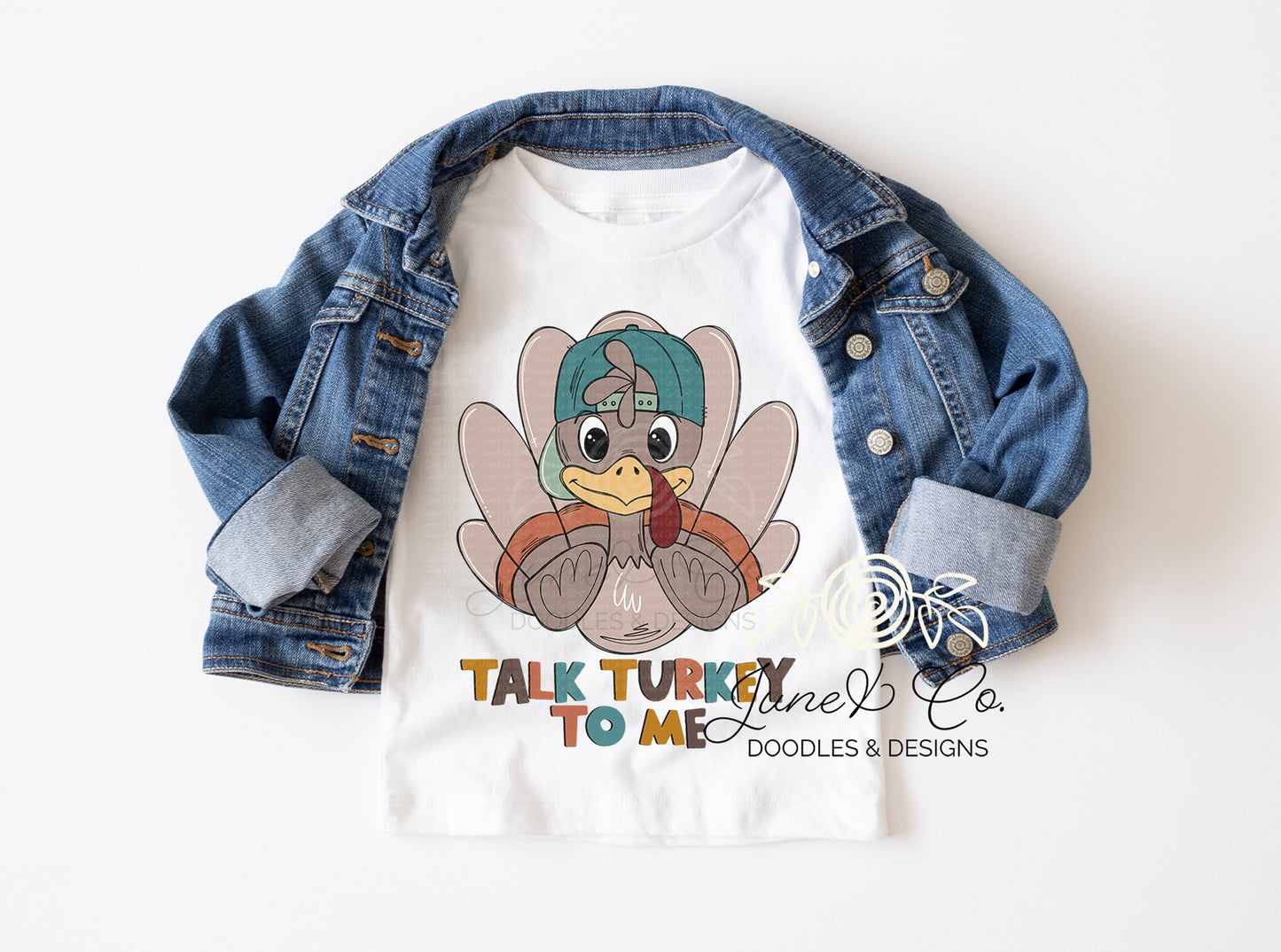 Talk Turkey To Me Boy PNG| Cool Turkey In Hat Sublimation File| Boys Thanksgiving Shirt Design| Hand Drawn Printable Art| Instant Download