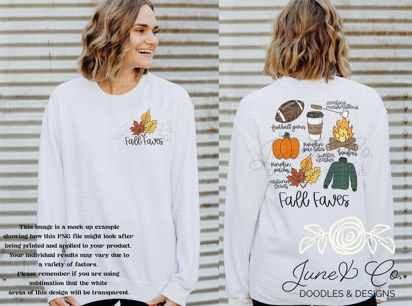 Fall Faves PNG| Fall Season Sublimation File| Favorite Fall Things Shirt Design| Hand Lettered Printable Art| Instant Download