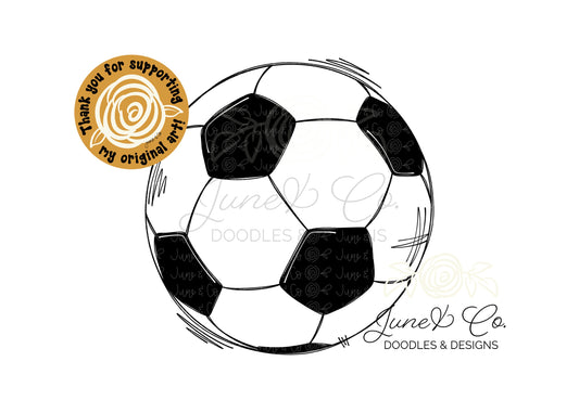 Sketchy Soccer Ball PNG| Soccer Season Sublimation File| Unisex Soccer Shirt Design| Hand Sketched Printable Art| Instant Download