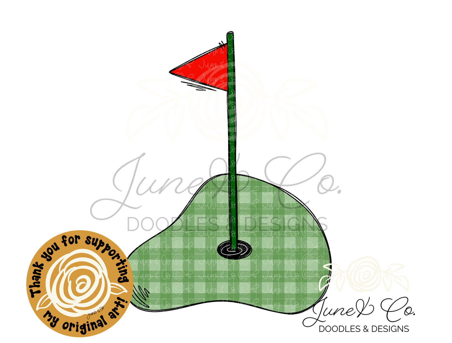 Golf Clip Art PNG Bundle| Preppy Golf Sublimation Files| Golf Themed Shirt Design| Hand Sketched Printable Art| Instant Download