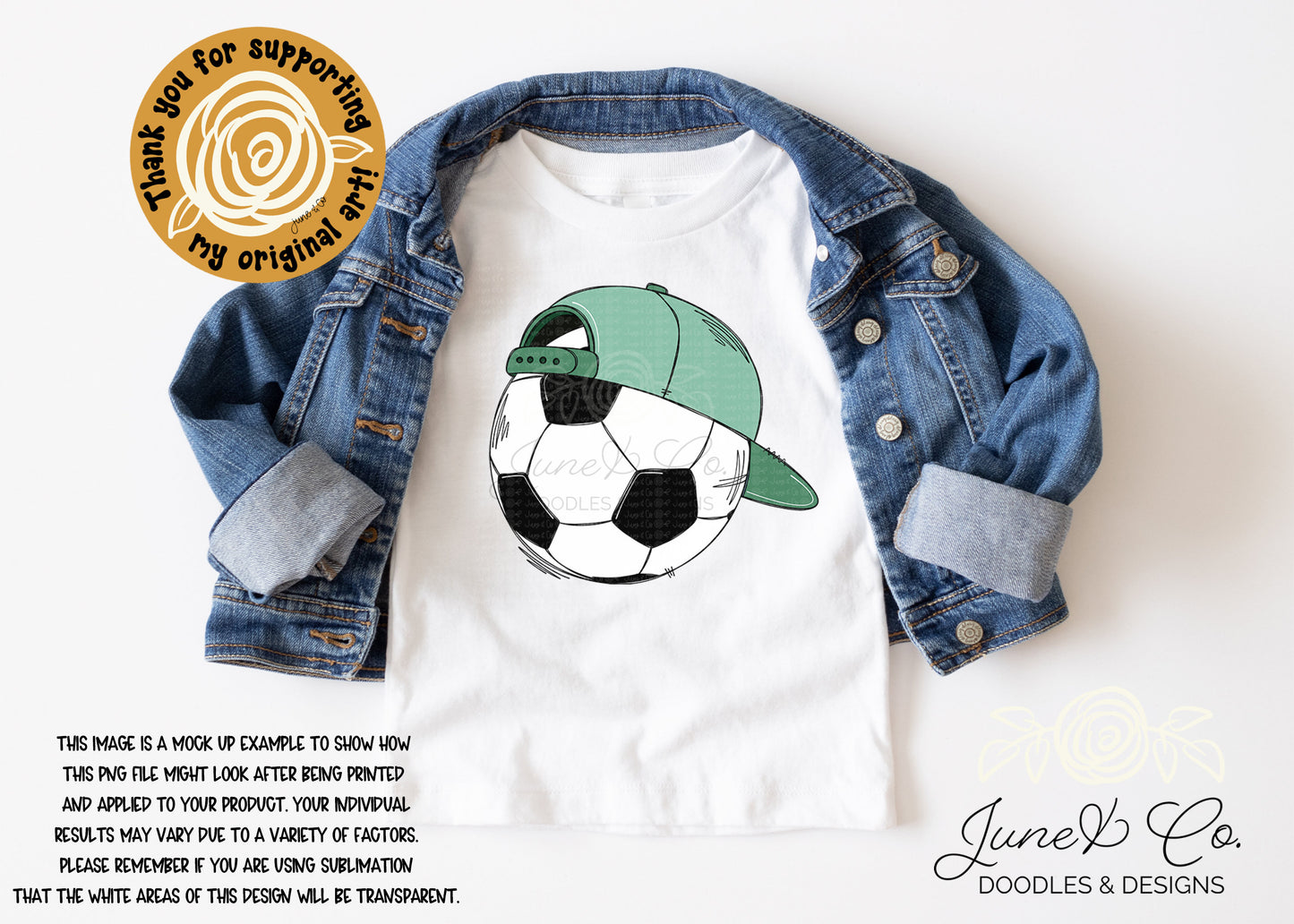 Cool Soccer Ball PNG| Soccer Ball With Hat Sublimation File|Boys Soccer Shirt Design| Hand Sketched Printable Art| Instant Download