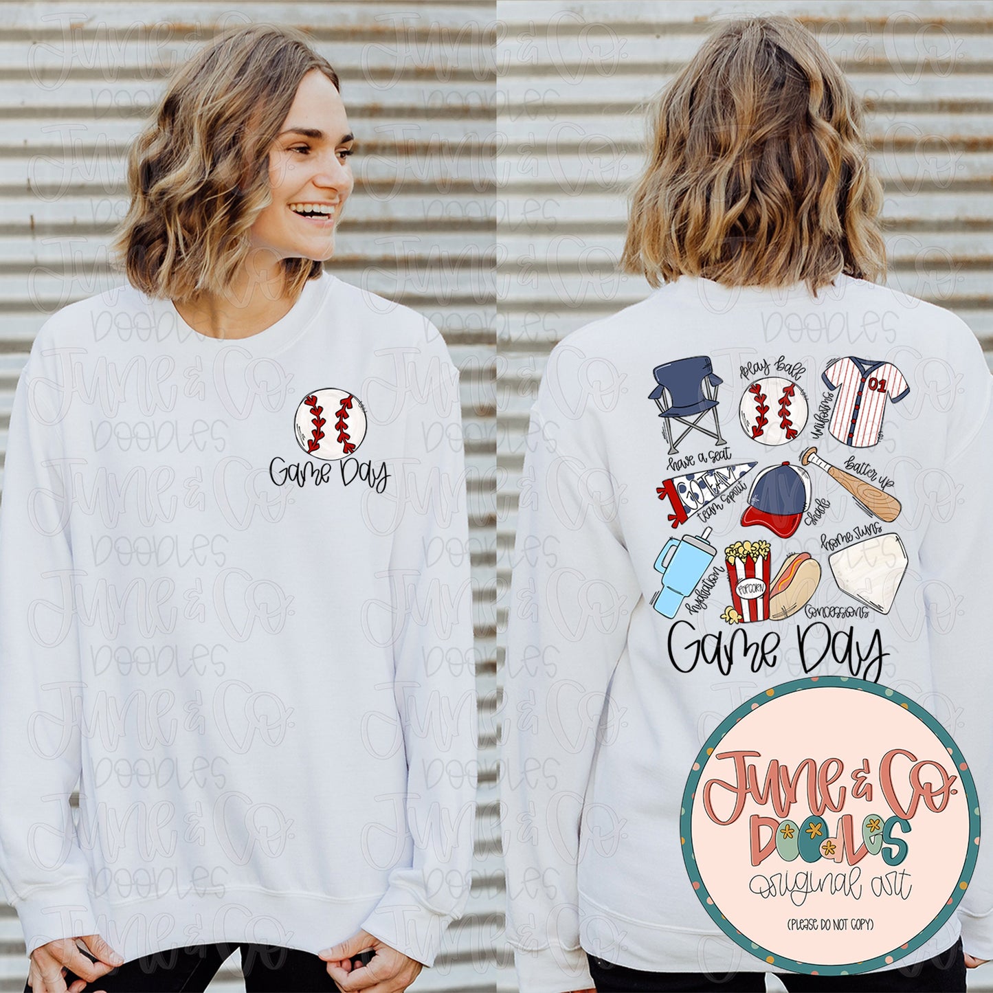 Baseball Game Day PNG| Baseball Things Sublimation File| Spring Sports Shirt Design| Hand Sketched Printable Art Instant Download