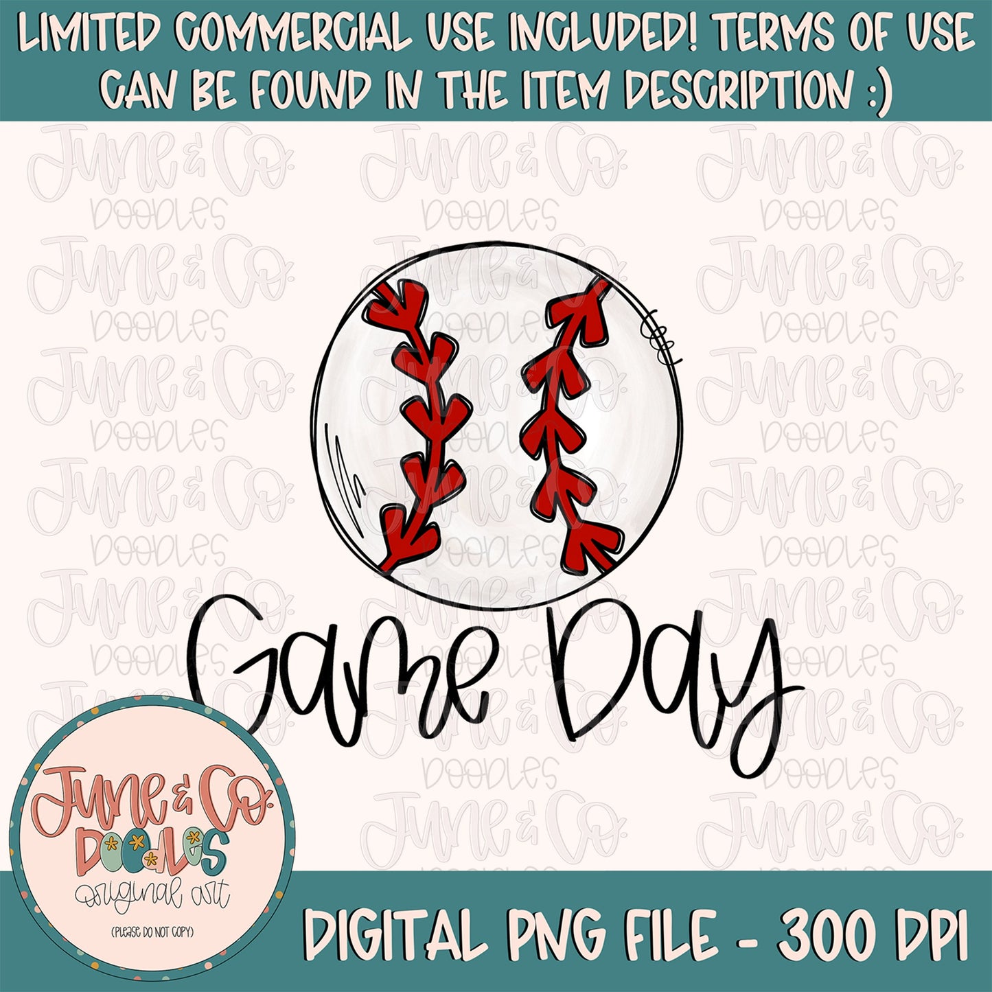 Baseball Game Day PNG| Baseball Things Sublimation File| Spring Sports Shirt Design| Hand Sketched Printable Art Instant Download